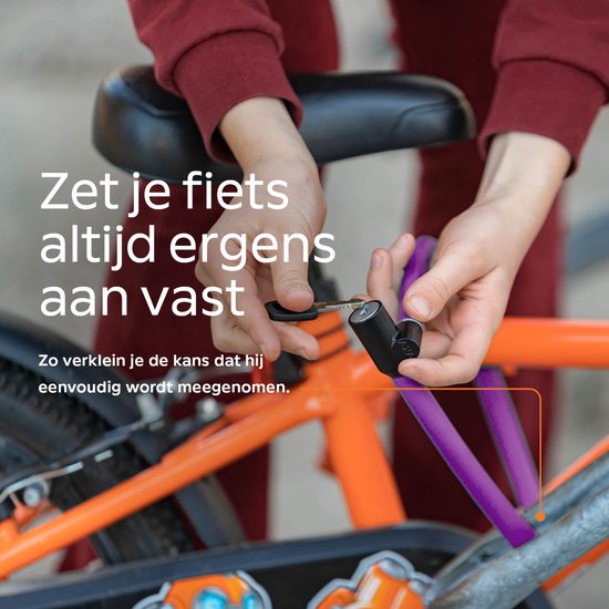 AXA Resolute 6/60 Kabelslot - Slot voor Kinderfietsen - Gebruiksvriendelijk - 60 cm lang - Diameter 6 mm - Paars van AXA — afbeelding 5