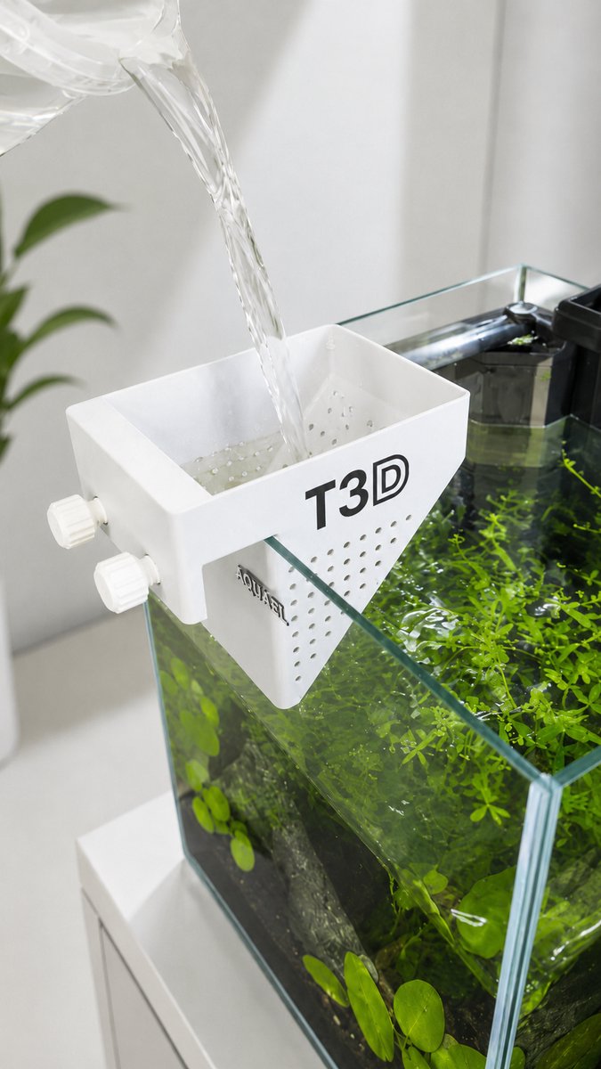 T3D Aquarium Water Diffuser – Waterverdeler Aquarium Waterwissel Tool – Voor Vissen en Garnalen – Aquarium Accessoire – Wit