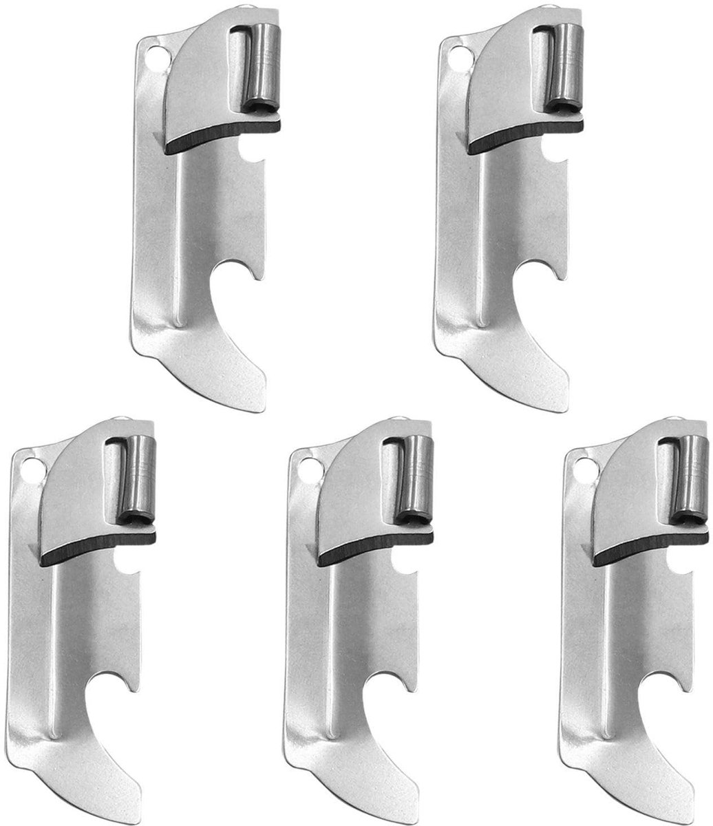 Dailygoods- Blikopener 5 Stuks - Handmatige/Flesopener - Draagbaar - Multifunctioneel - Roestvrij Staal - Compact Ontwerp