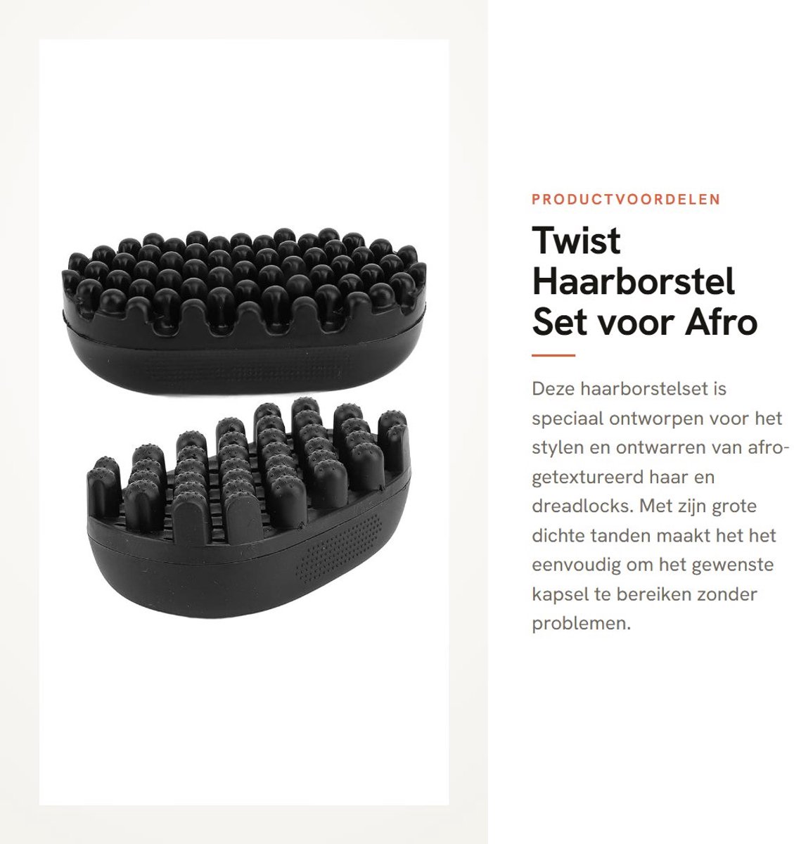 Dailygoods- Haarborstel Twist Set - Professionele Haarborstel - Antiklit Borstel - Dichte Tanden - Wasbare Borstel - Zacht Rubber Materiaal - Afroborstel