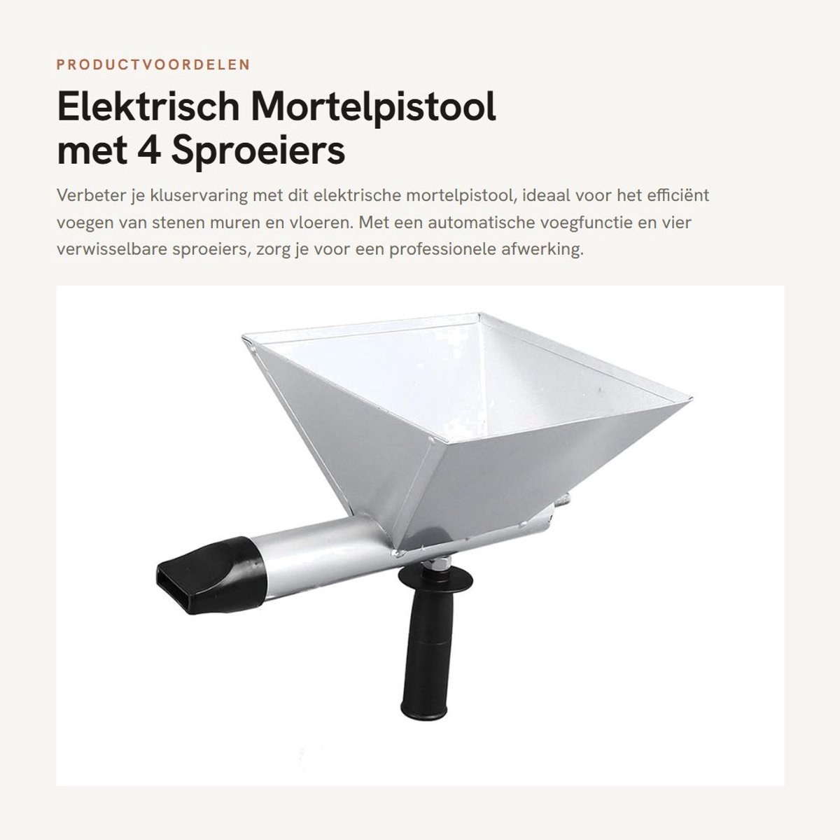 Dailygoods - Elektrisch Mortelpistool met 4 Sproeiers voor Voegen