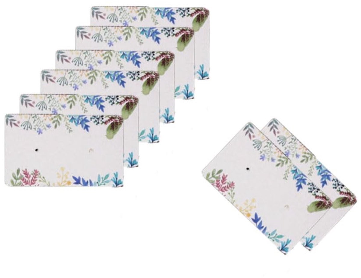 Dailygoods- Oorbel Display 100 Stuks - Showkaarten - Kraftpapier - 3x5 cm - Geschikt voor Sieraden - Duidelijke Afdrukken - Sieradenhouder
