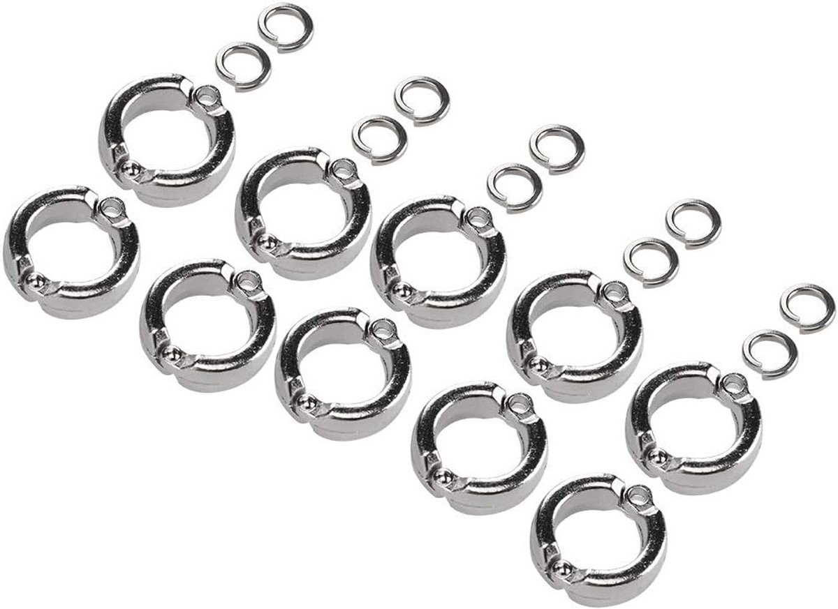 10 Stuks Anti-Escape Voetringen voor Vogels, 6mm Open Ringen voor Papegaaien en Duiven, Metalen Identificatieringen voor Training en Activiteiten Buiten