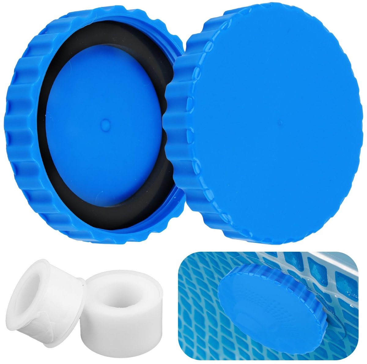 Dailygoods- Winterpluggen 2 Stuks - Afdichtingen - Zwembadstoppen - Compatibel met Intex/Bestway - Verbeterd Afdichtingsontwerp - Bescherming tegen Lage Temperatuur - Zwembadstop