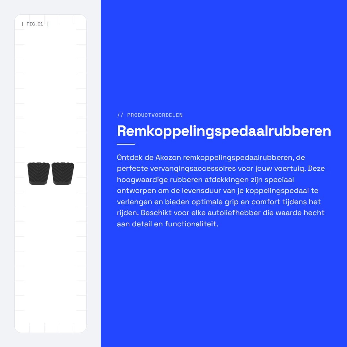 Dailygoods- Koppelingspedaalrubber - Vervangingsaccessoire - 2 Stuks - Afdekking - Duurzaam - Geschikt voor diverse voertuigen - Koppelingsrubber