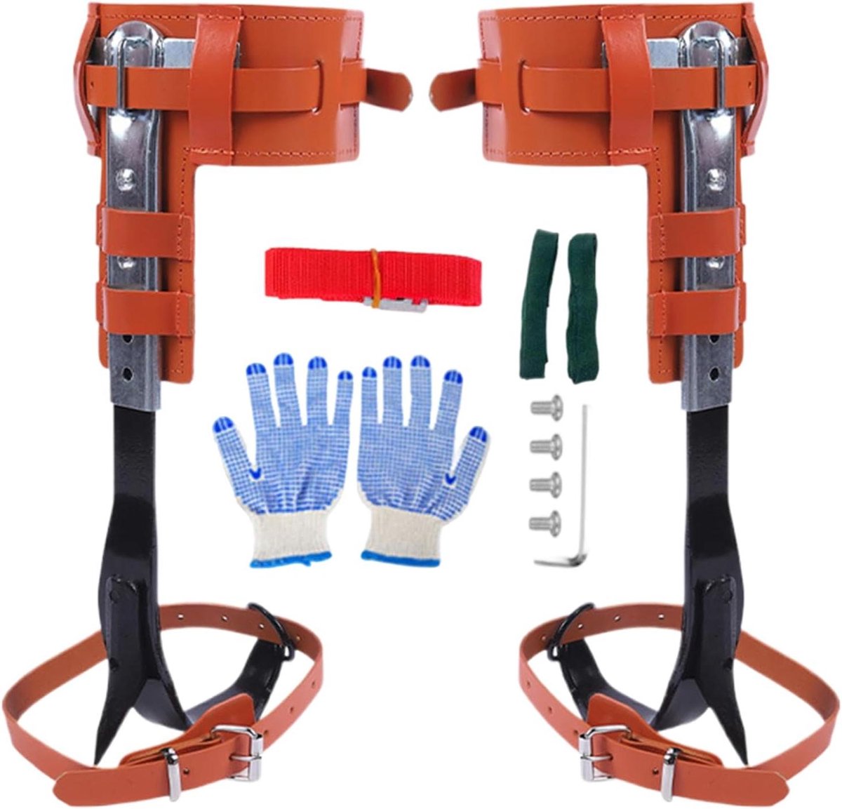 Boomklimijzer - Klimuitrusting Boomklimtool - Tuinonderhoud - Hoogteverstelbaar - 40-46 cm - Zilver
