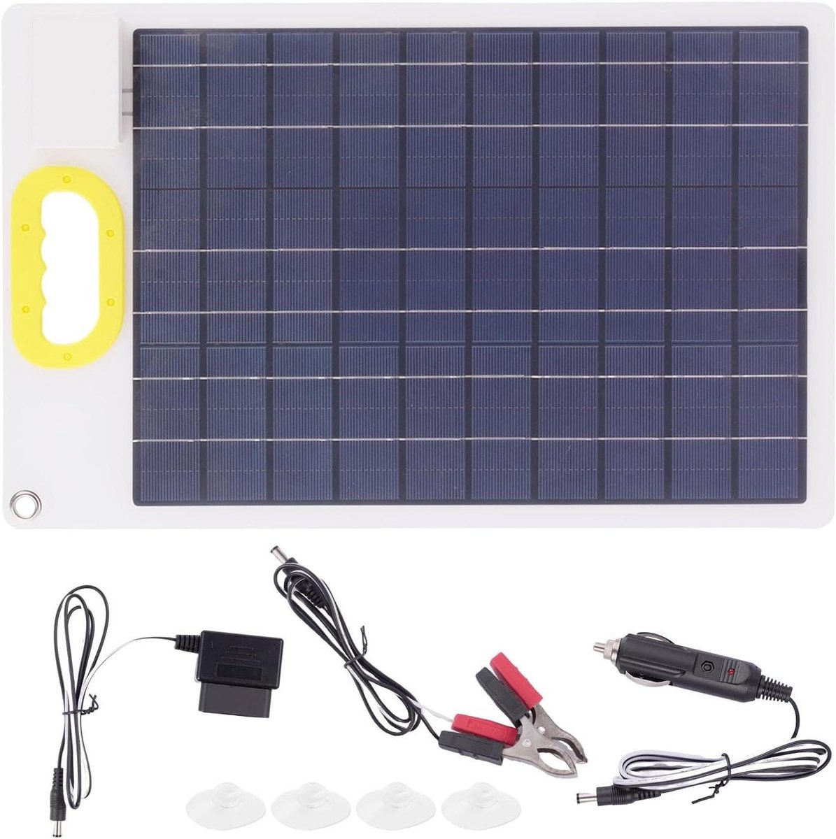 Zonne-acculader - Druppellader Auto - Batterij Onderhoud - 30W Hoge Efficiëntie - 43x26.5 cm - Veelkleurig