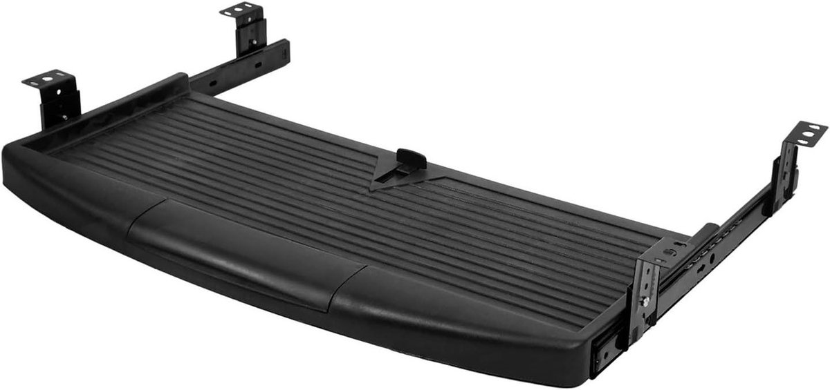 Toetsenbordlade Onder Bureau - Opbergorganizer Bureau - Werkruimte Organiseren - Geen Boren Nodig - 53 cm Breed - Zwart