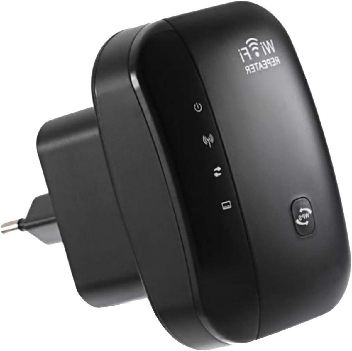 Wifi Versterker - Draadloze Extender - Internet Uitbreiden - Met WPS Knop - 300 Mbps Snelheid - Zwart