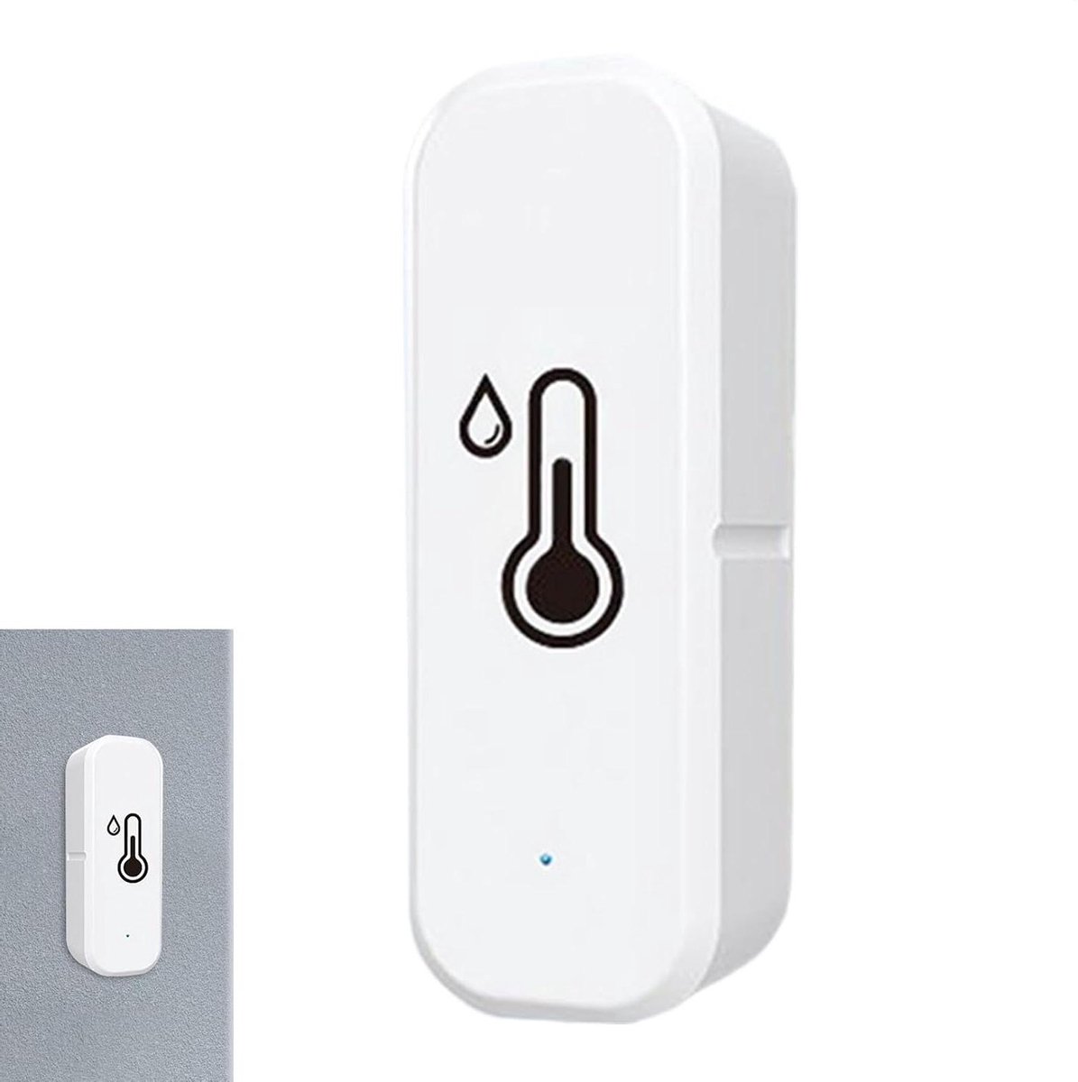 Wifi Hygrometer - Vochtigheidssensor Temperatuur - Klimaat Monitoring - App Waarschuwing - 73x28x23 cm - Wit