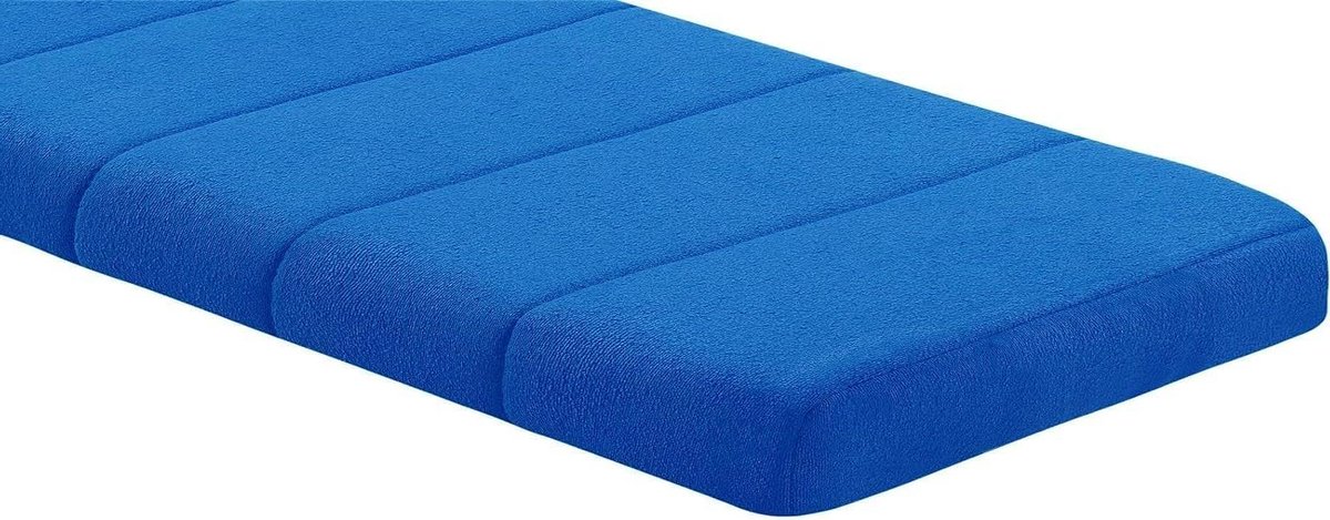 Bankkussen - Zitkussen Tuinbank - Comfortabel Zitten - Traagschuim Vulling - 90 x 30 cm - Blauw