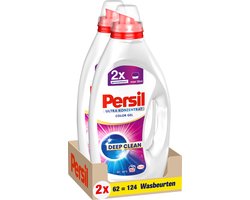 Persil Ultra Concentrated Color Gel - Vloeibaar Wasmiddel - Gekleurde Was - 124 Wasbeurten - Duo Grootverpakking
