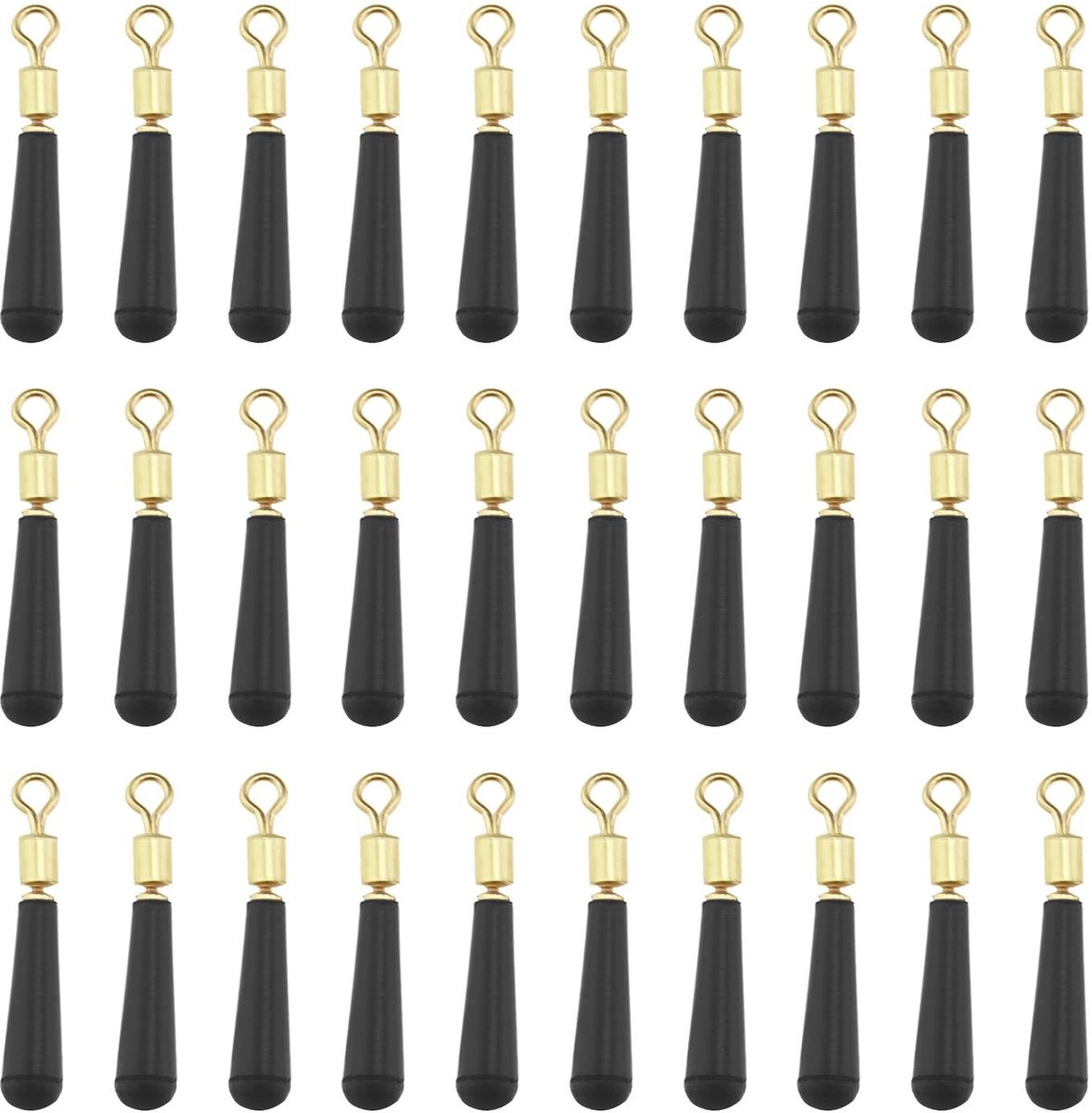 Dailygoods - Float Adapters - Vissen - Quick Change Swivel - Zwart - Rubber Visgerei - Voor Zoetwater en Zoutwater Vissen