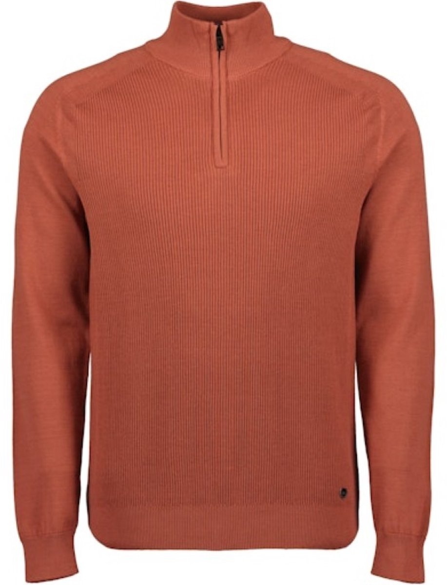 Blue Seven - heren - Trui 376532 oranje korte rits maat XXL