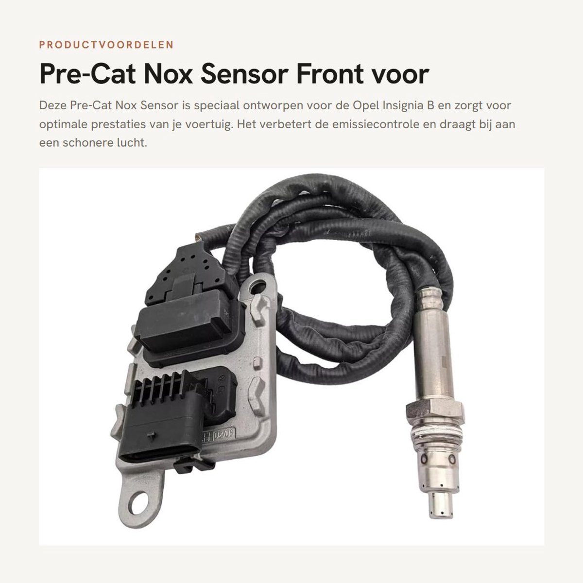 Dailygoods- Nox Sensor Pre-Cat - Compatibel met Opel Insignia A - 2.0 CDTi - 1956 cc - 125 kW - Onderdeelnummer 55512350 - Uitlaatgas Sensor
