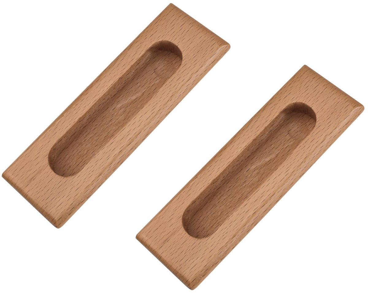 Dailygoods- Handvat Hout - 2 Stuks - Verzonken Ontwerp - Schuifdeur/Kast - Duurzaam Beukenhout - Comfortabele Grip - Moderne Uitstraling - Deurgreep