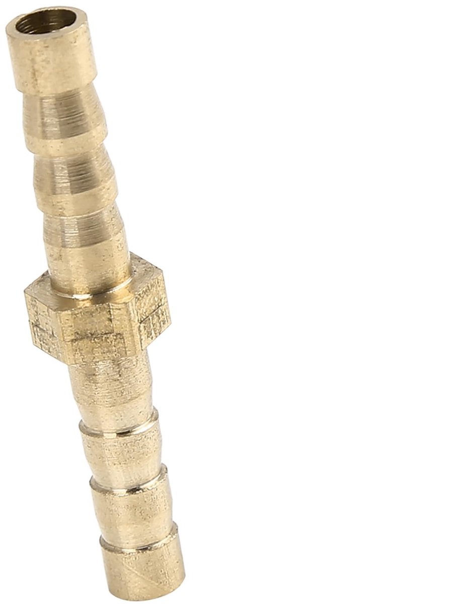 Dailygoods- Slangaansluiting Gloednieuw - Messing Slangtuit - Rechte Aansluiting - Binnendiameter 4 mm - Buitendiameter 5 mm - Corrosiebestendig - Slangkoppeling