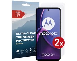 Rosso Screen Protector Ultra Clear Duo Pack Geschikt voor Motorola Moto G84 | TPU Folie | Case Friendly | 2 Stuks