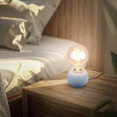BRILONER Amba - Lampe de table Céramique - E27 - lampe de chambre - Ø10cm - gris