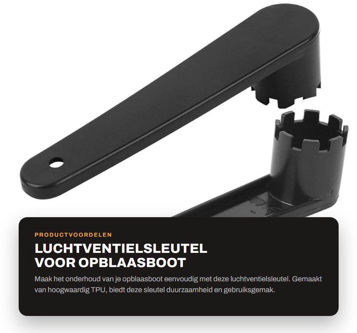 Dailygoods- Luchtventielsleutel Lichtgewicht - TPU-materiaal - Eenvoudige montage - Universele pasvorm - Geschikt voor auto/boot - Robuust en duurzaam - Ventielsleutel