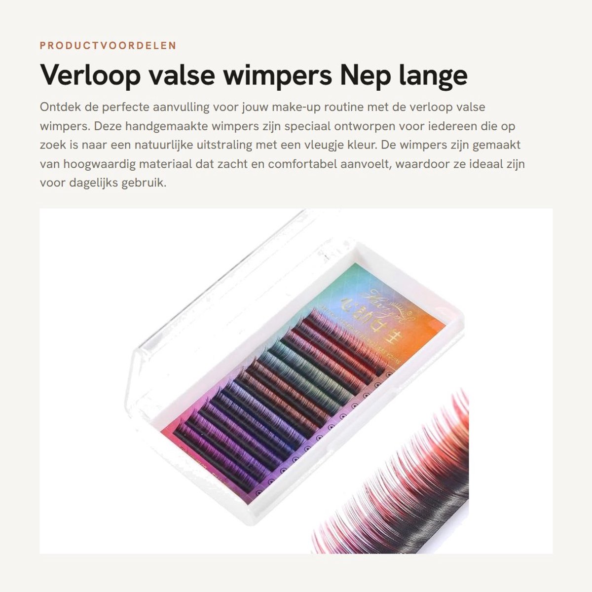 Dailygoods- Wimpers Handgemaakt - Valse Wimpers - Herbruikbare Wimpers - Natuurlijke Uiterstraling - Comfortabel Materiaal - Unieke Kleuren - Nepwimpers