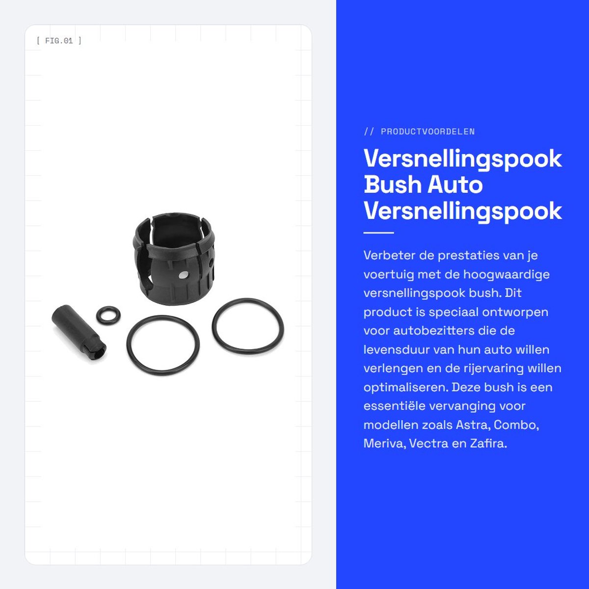 Dailygoods- Versnellingspook Bush - Auto Reparatie Kit - Vervanging voor Astra/Combo - Betere Prestaties - Duurzame Kwaliteit - Langere Levensduur