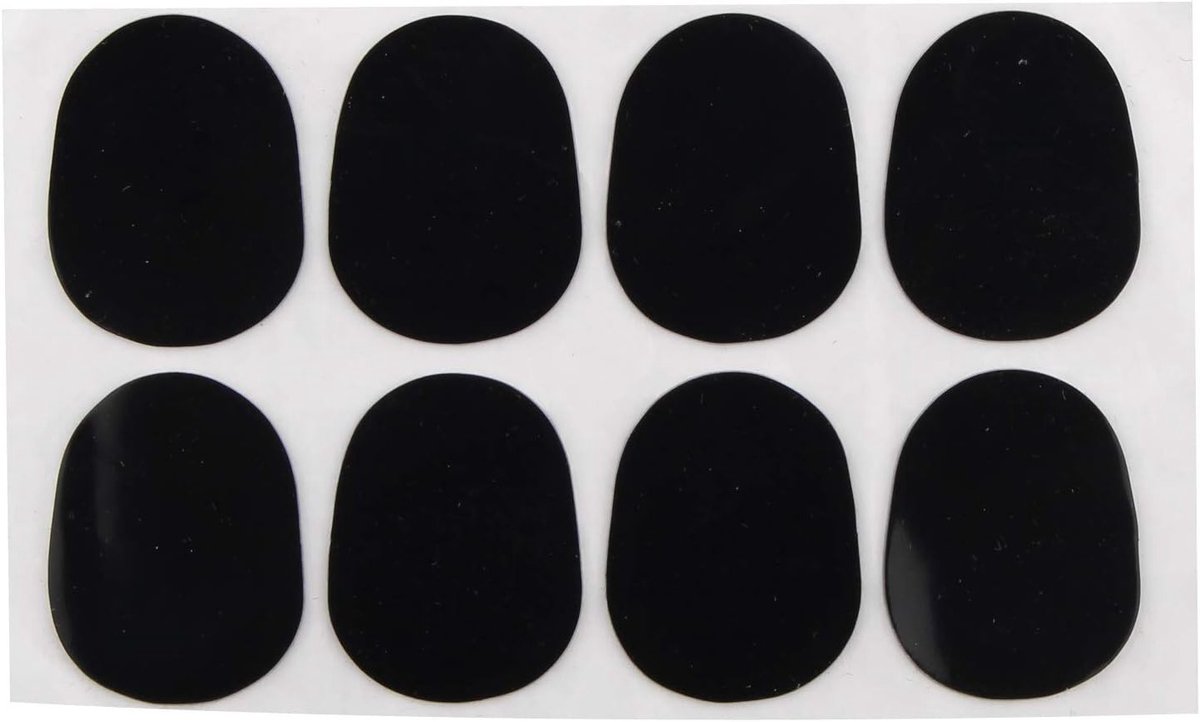 8 Stuks Mondstuk Kussentjes voor Alto en Tenor Saxofoon en Klarinet - 0.8mm Dikke, Sterke Lijm, Zwart, Bescherming en Comfort