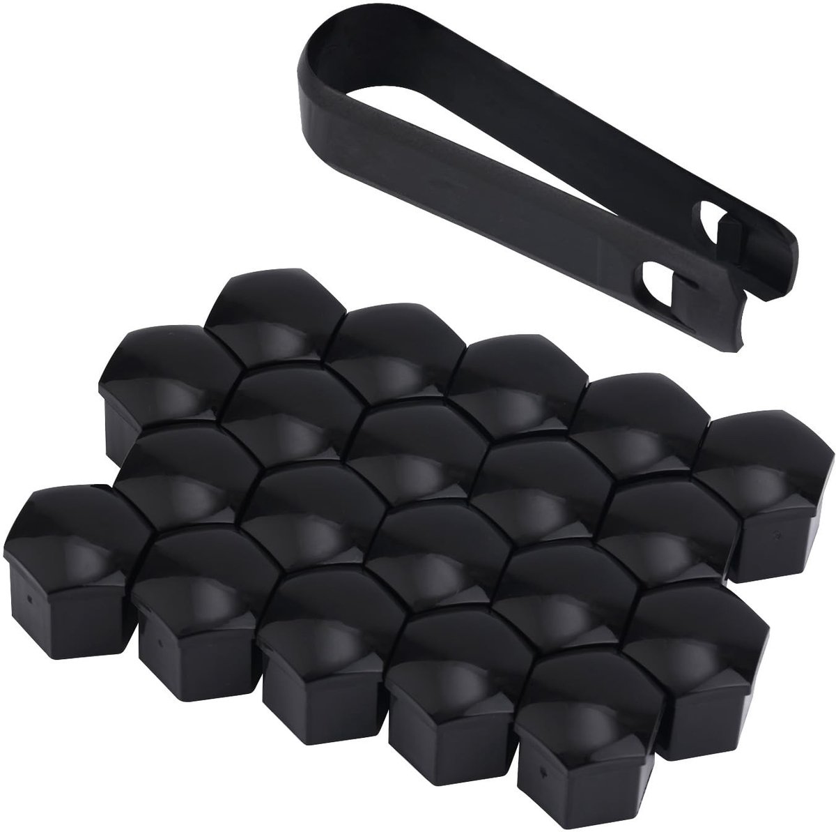 Dailygoods- Wielmoerkappen 19 mm - 20 Stuks - PA Kunststof - Verwijdertool - Weerbestendig - Auto Accessoires - Wielmoerkap