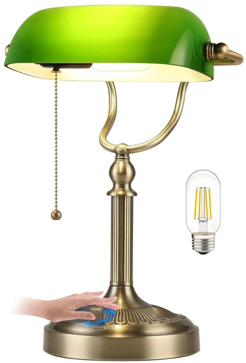 CLVP® Notarislamp - Bankierslamp - Bureaulamp - Groen