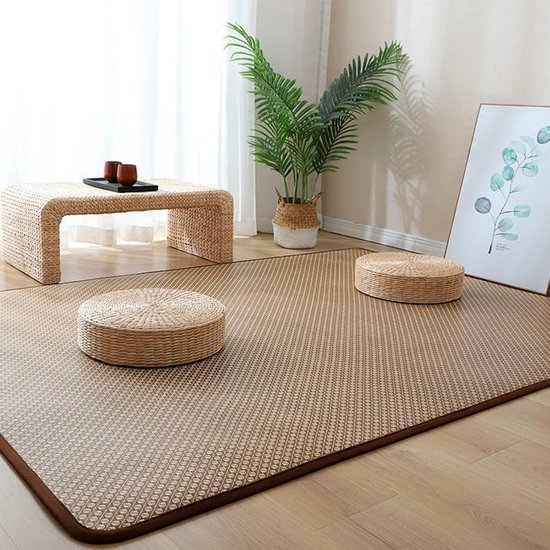 Japanse vloermat - Rotan kleed - Zomers slapen - Antislip bodem - 60x200cm - Natuurlijk — afbeelding 5