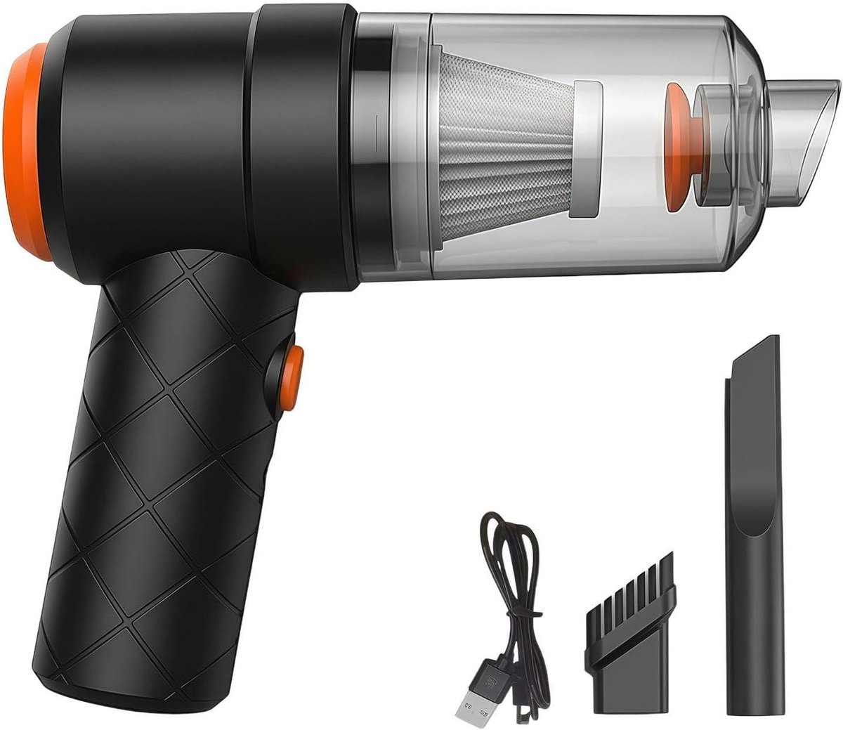 Handstofzuiger Auto - Draagbare Reiniger - Interieur Reinigen - Blaas en Zuigfunctie - 255 cm Lengte - Zwart
