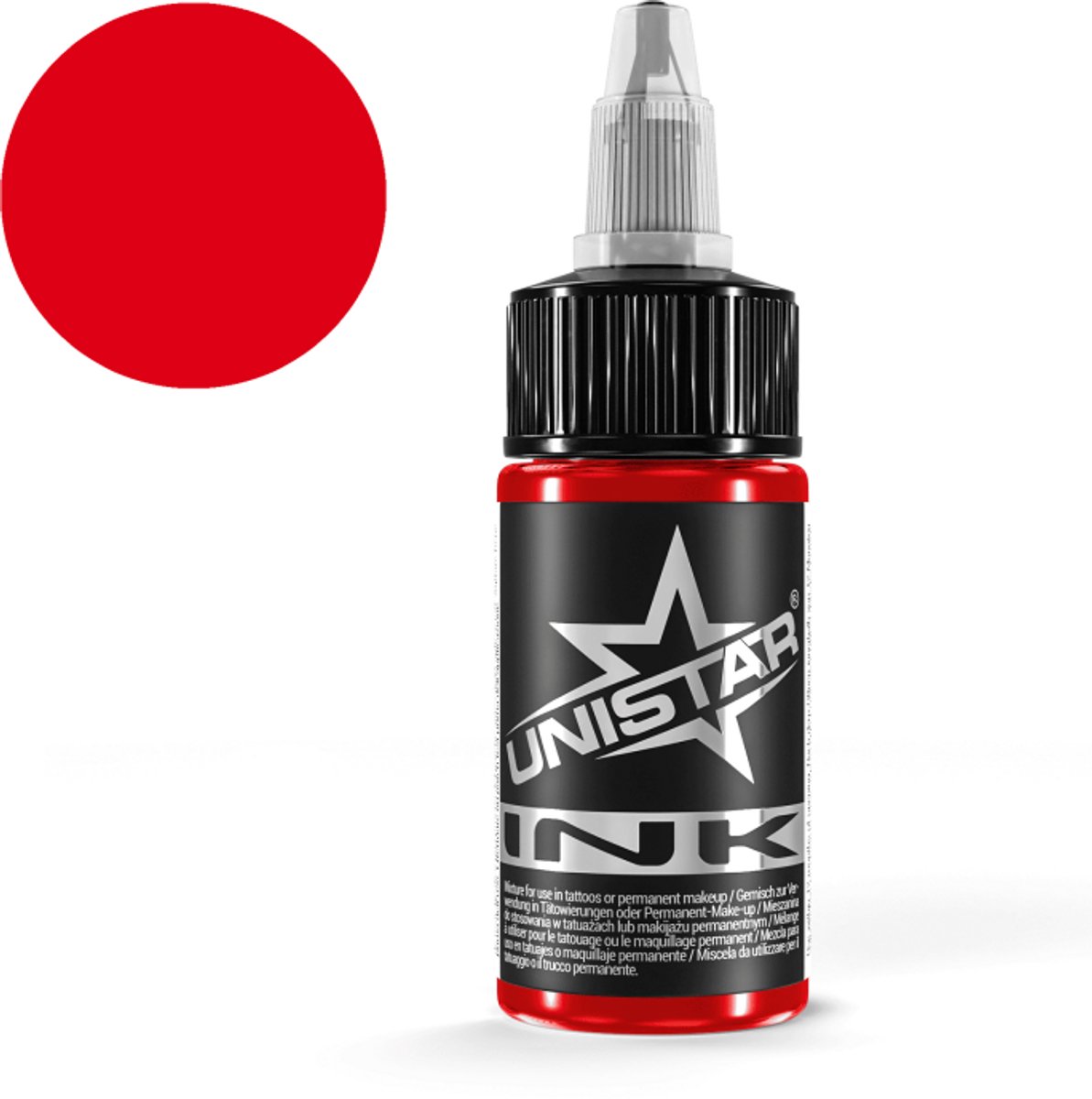 Unistar tattoo ink - Top Basic Red - 30ml - Tattoeage inkt - Rood