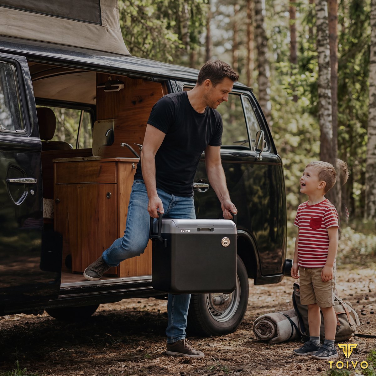 Toivo Elektrische Koelbox - 40 Liter - 12V en 230 volt - Auto - Camping Koelkast - Koelen en Verwarmen - Frigobox - Zwart – foto 4