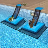Dierenreddingshellingen - Zwembad Redding - Accessoires voor Zwembadonderhoud - Redt Wilde Dieren Voorkomt Verdrinking - Blauw - 2 stuks