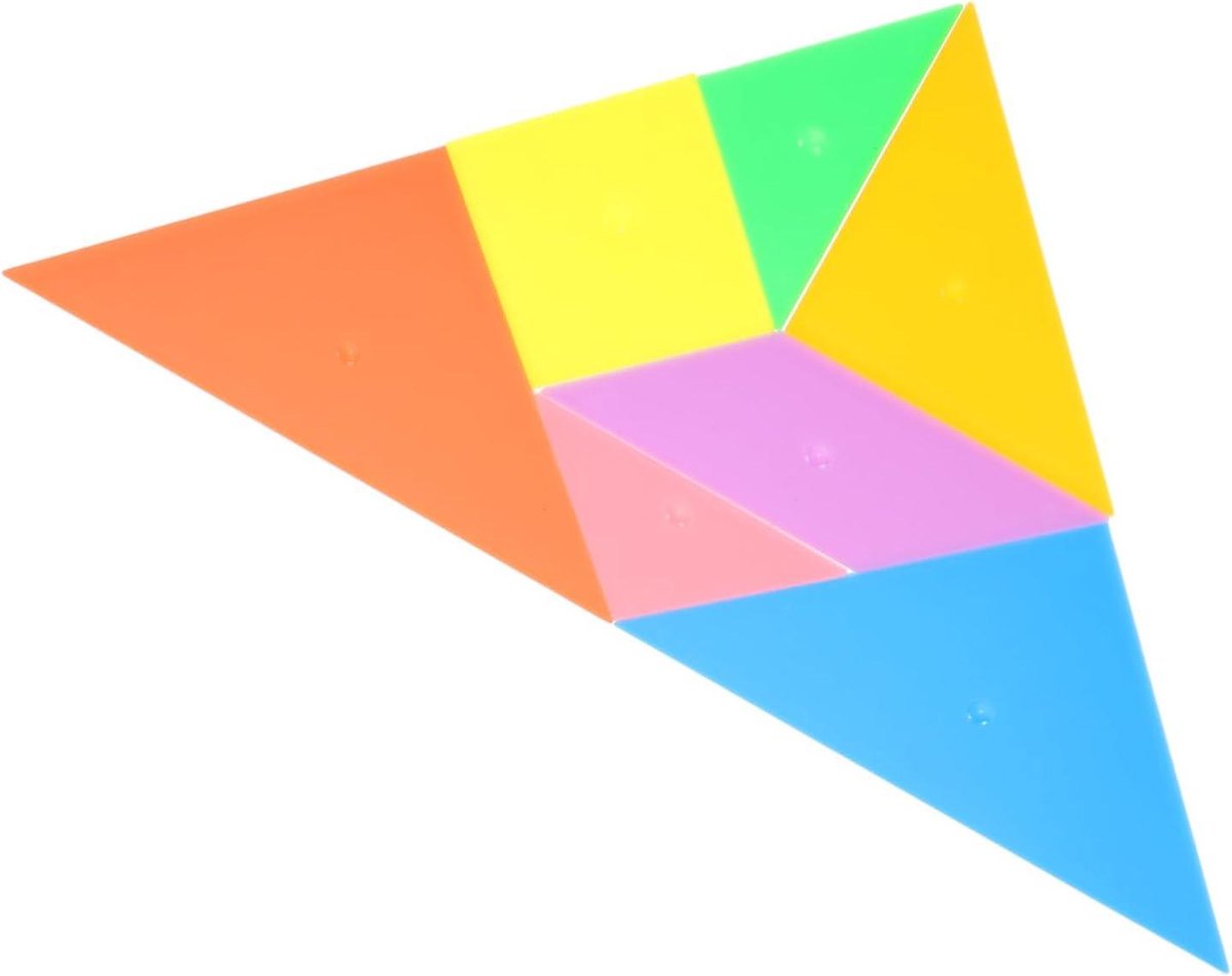 Tangram Puzzel - Vormen Puzzel - Logisch Redeneren - Stimuleert Creativiteit - 17 x 17 cm - Multicolor