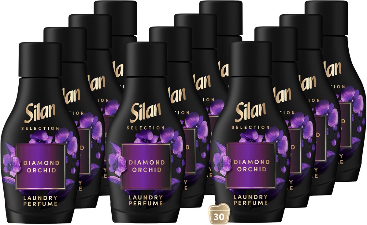 Silan Wasparfum - Floral Essences - Diamond Orchid 540ml - 12x stuks - Geurbooster - Voordeelverpakking