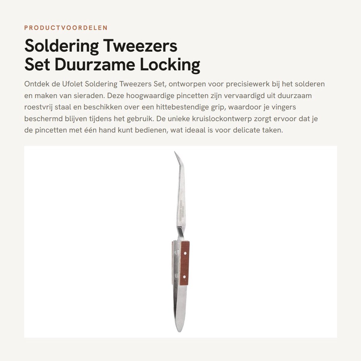 Dailygoods - Soldering Tweezers Set - Duurzame Locking Precision Pincet voor Solderen en Sieraden Maken