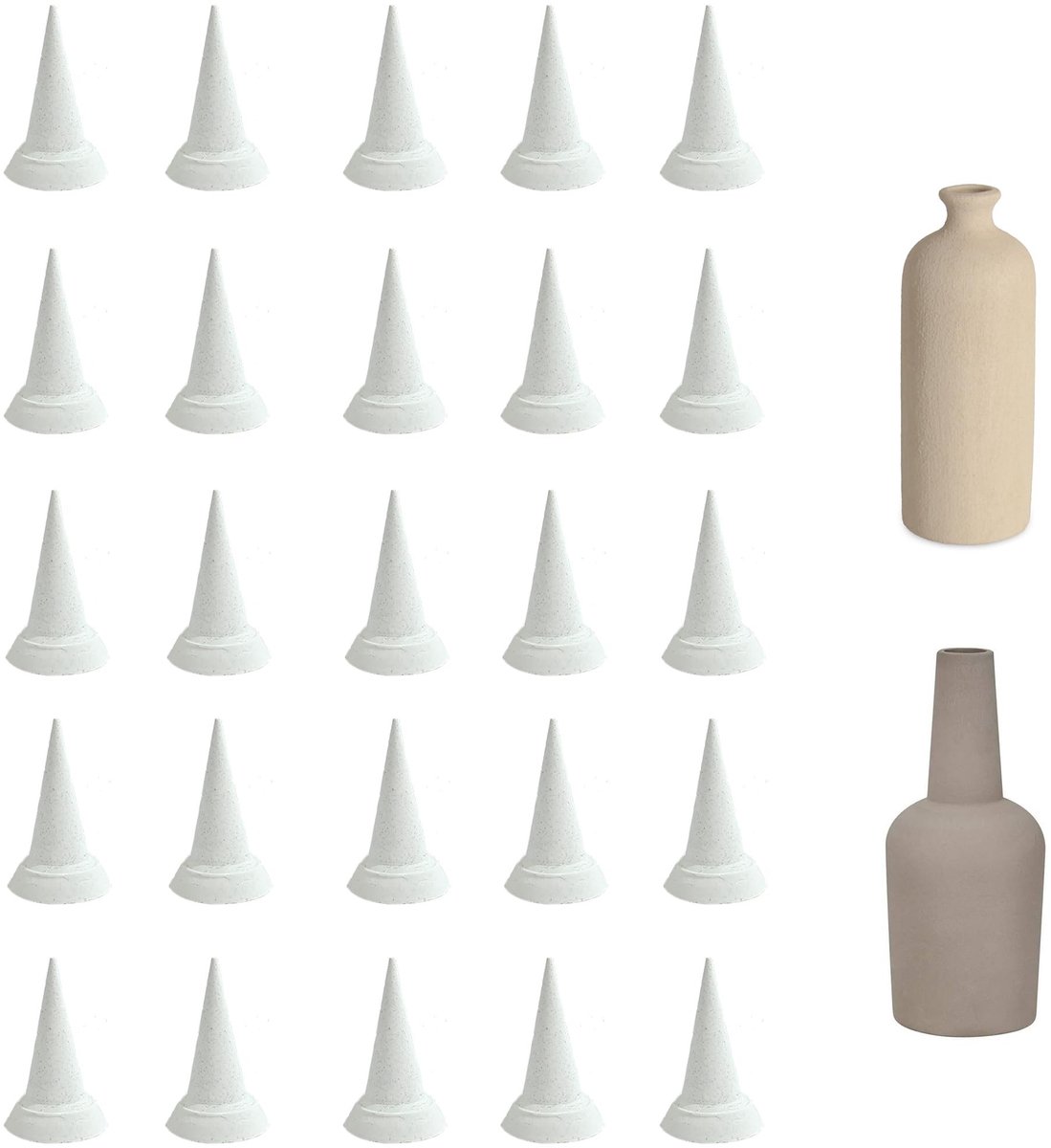 Dailygoods- Keramische Spijkers 25 Stuks - Vuurvaste Steunnagels - Pottenbakkeroven Accessoires - Aluminiumoxide - Duurzaam en Betrouwbaar - Ovenaccessoires