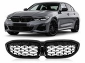 Nierengrille Geschikt voor BMW 3 Serie G20 G21 Pre-LCI (2018-2022) Glanzend Zwart Diamond Look