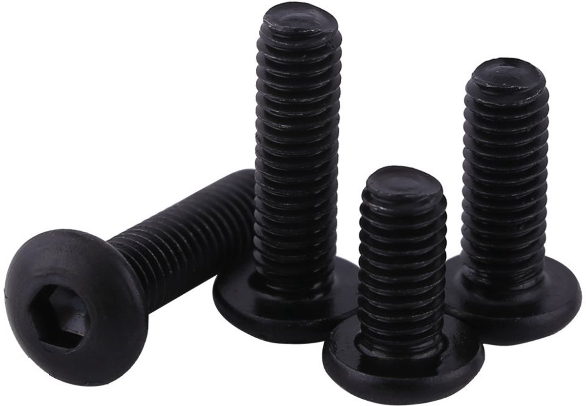 Dailygoods- Inbusbouten Set 50st - M3 Zwarte Zeskantschroeven - Platte Kop Bouten - Gelegeerd Staal - Roestbestendig - Goede Corrosieweerstand - Schroeven