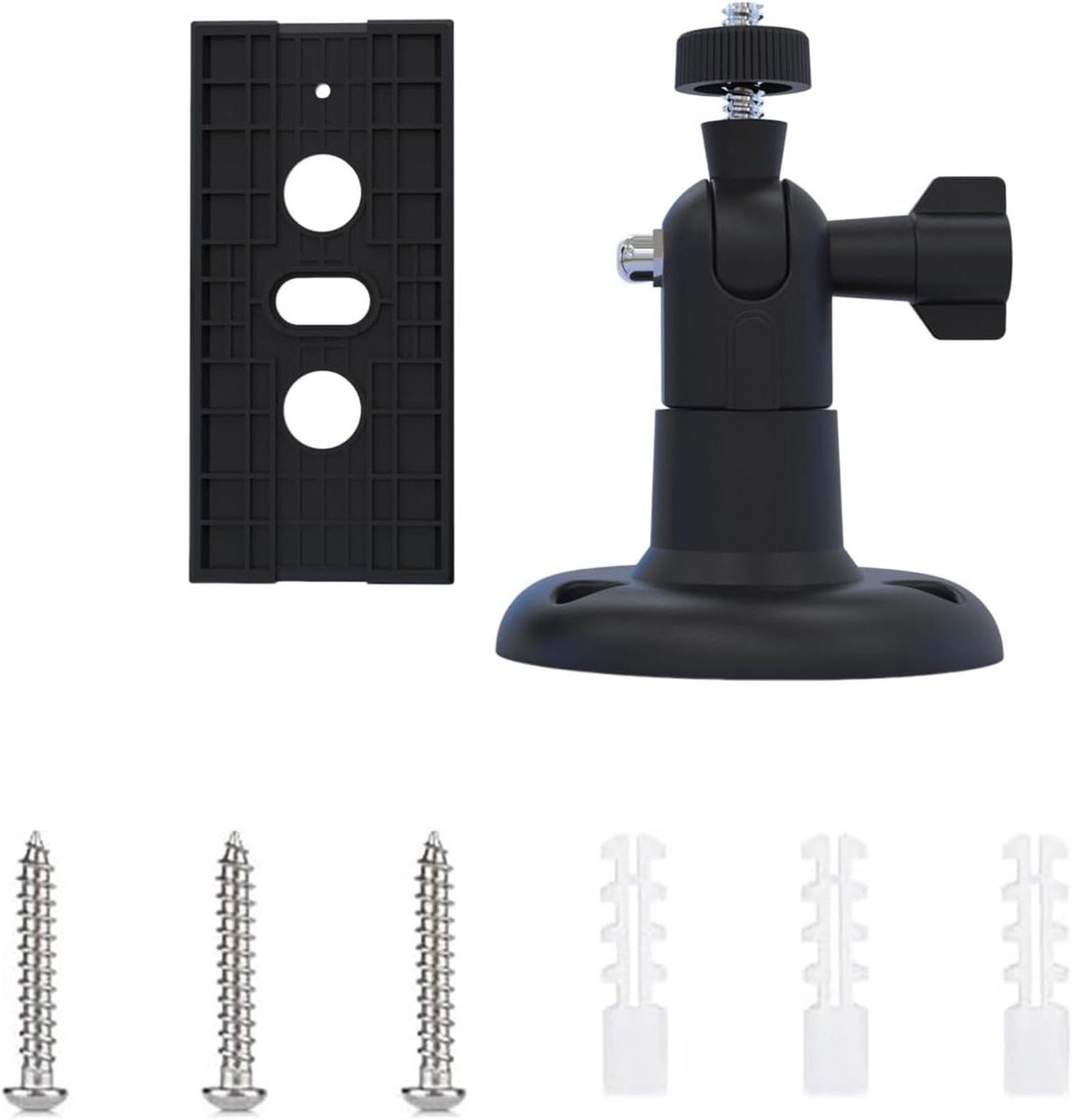Camera Wandbeugel - Montage Plank - Veilige Bevestiging - UV-bestendige Laag - 19x15x4 cm - Zwart