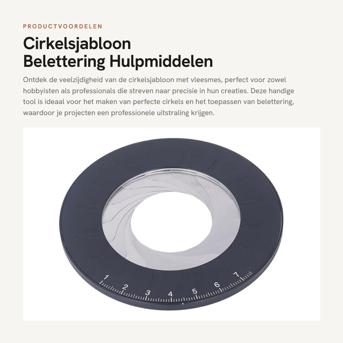 Dailygoods- Sjabloonliniaal Verstelbaar - Cirkeltekenmaker - Vleesmes - Aluminiumlegering - Compact - Draagbaar