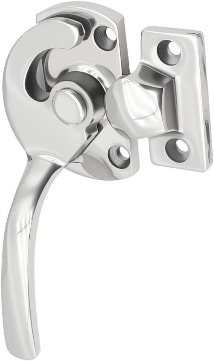 Raamsluiting Roestvrij Staal - Schuifslot Raam - Beveiliging Ramen - Linkshandig Ontwerp - 37mm - Zilver