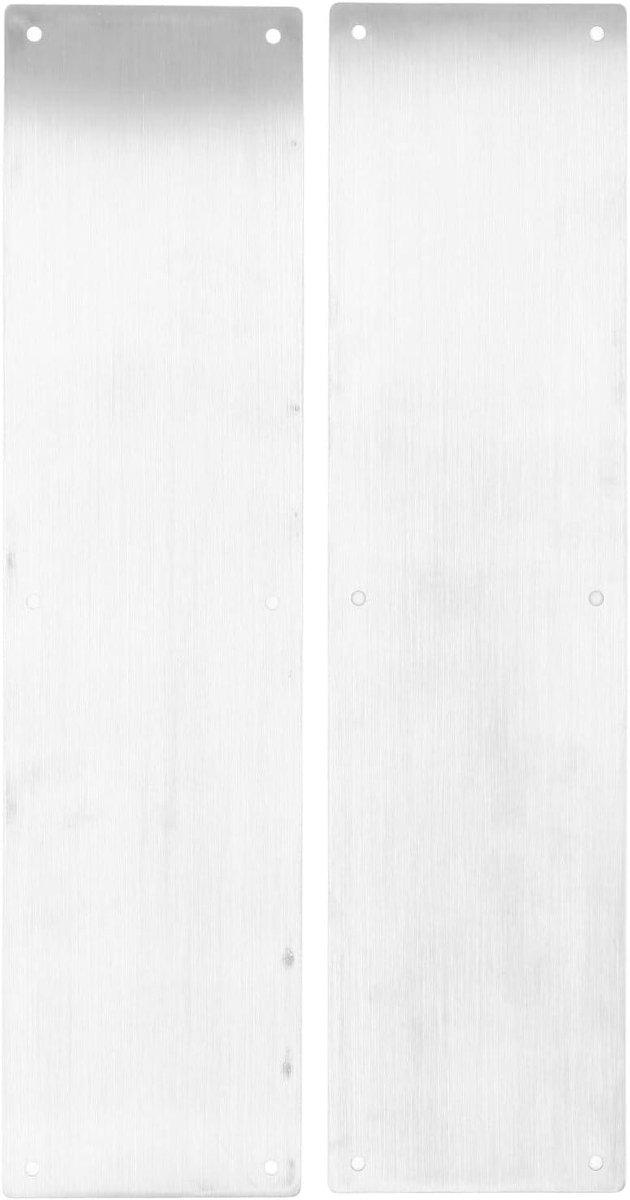 Deurstootplaten - Deurbeschermers - Deuren Beschermen - Roestvrij Staal - 2 stuks 40cm - Zilver