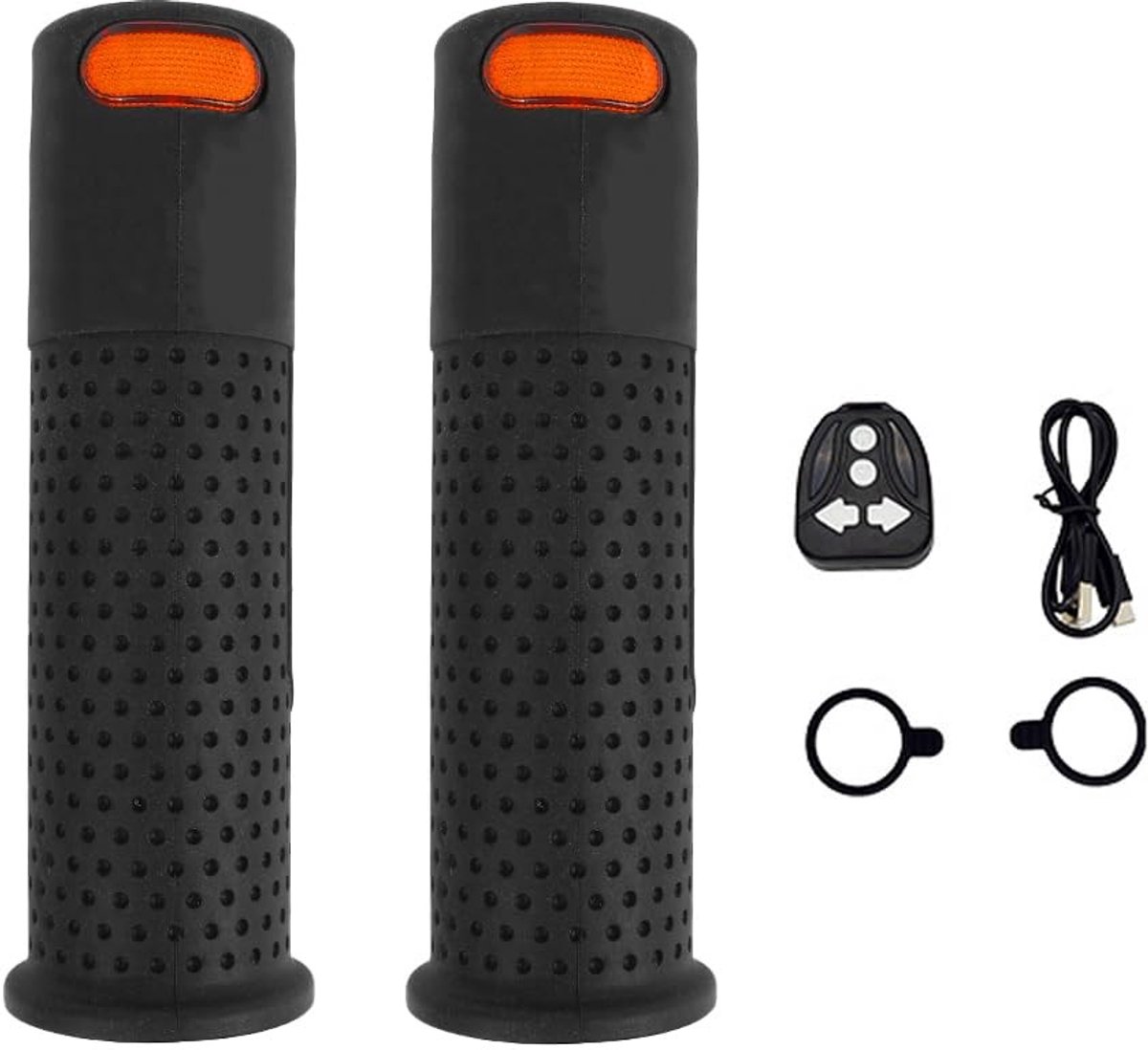 Dailygoods - USB-oplaad-scooterhandvatten - Ergonomische grip - Zwart - Indicatielampjes - Veiligheid tijdens het rijden - Geschikt voor M365 Pro2 1S...