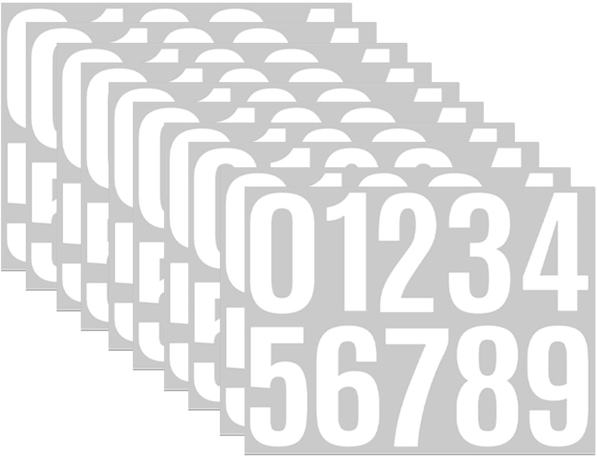 Dailygoods- Huisnummers Set van 100 - Zelfklevende Nummer Stickers - Waterdicht - 10 cm - Reflecterend - Voor Brievenbus - Nummerstickers
