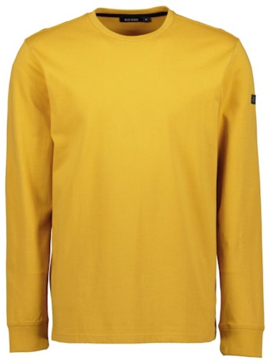 Blue Seven - heren - Shirt 351596 geel LM ronde hals maat L