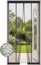 O'DADDY® Vliegengordijn Lamellenhor - 100x260 cm - Deurgordijn - Hordeur - Aanpasbaar Ontwerp - Glasvezel - Deurhor Zwart
