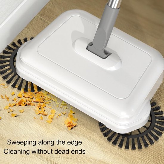 Handduwveegmachine - Opvouwbare veger - Vloeren schoonmaken - 2-in-1 nat en droog - 33 cm breed - Grijs — afbeelding 5