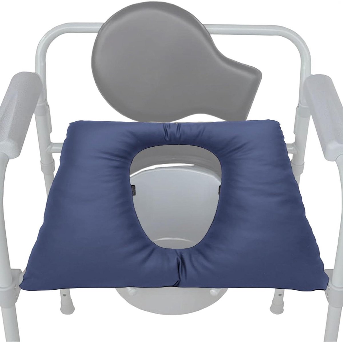 Toiletverhoger - Zitkussen Toilet - Comfortabel Zitten - Antislip Stabiliteit - 42x42x8 cm - Grijs